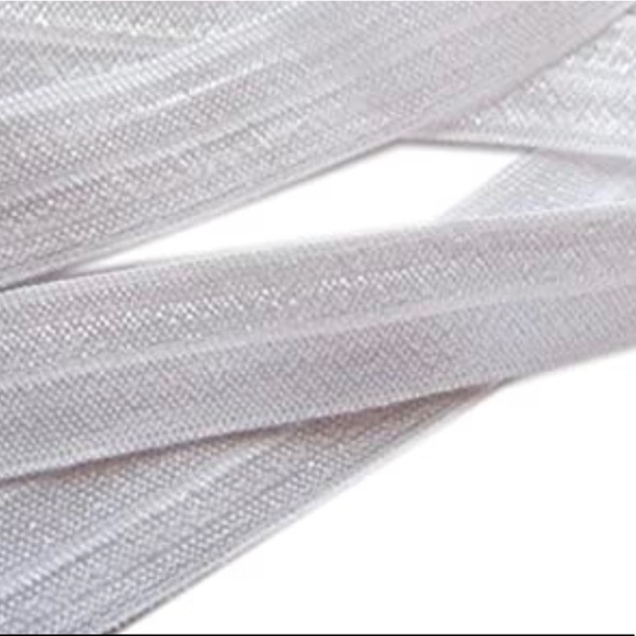 White Elastic. 3 Yards 5/8" Fold-Over Elastic. Bundle to Save! NEW - Picture 1 of 2